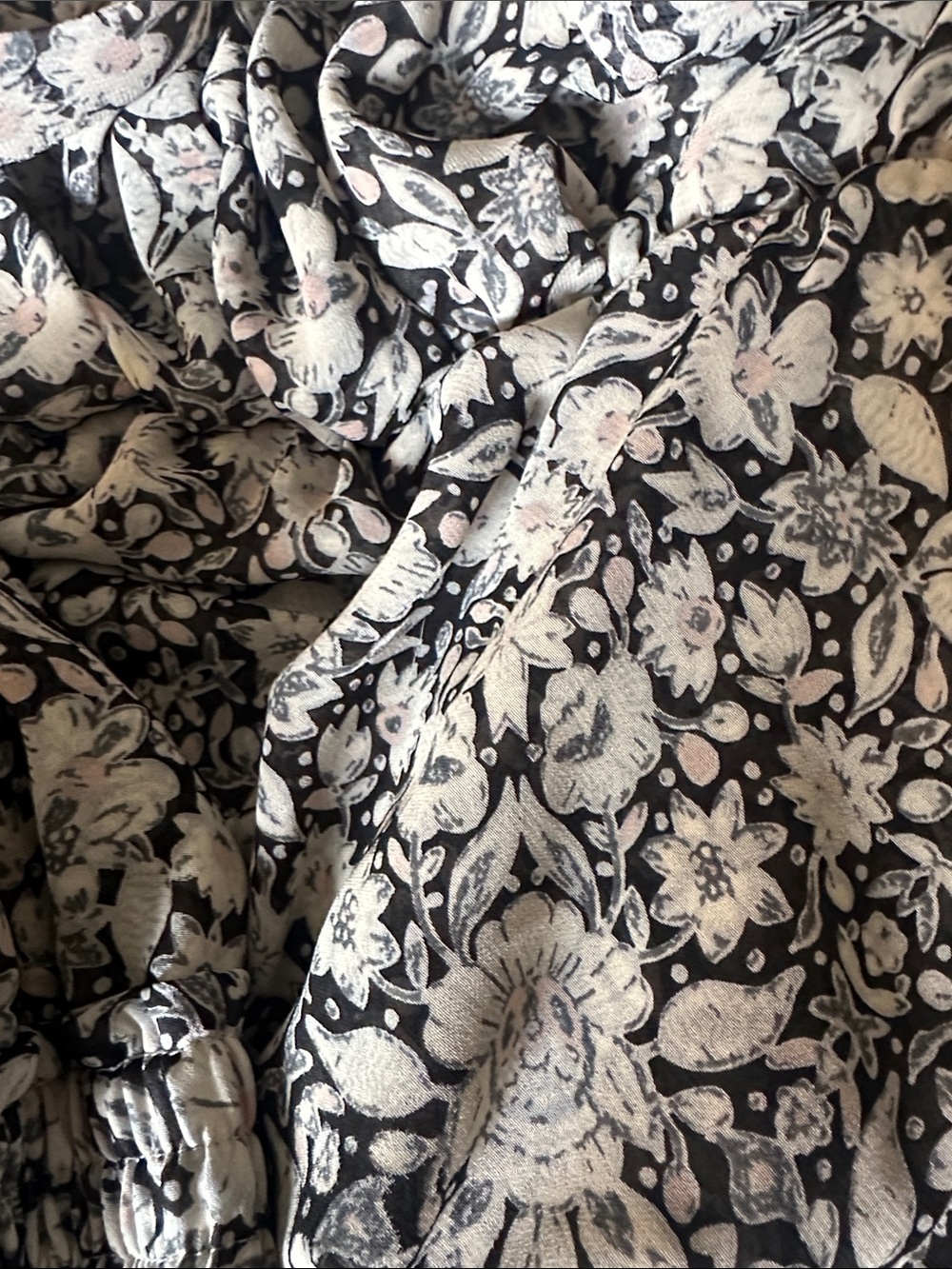 Misa Los Angeles Black and White Floral Ruffled Mini Dress - Picture 6 of 6